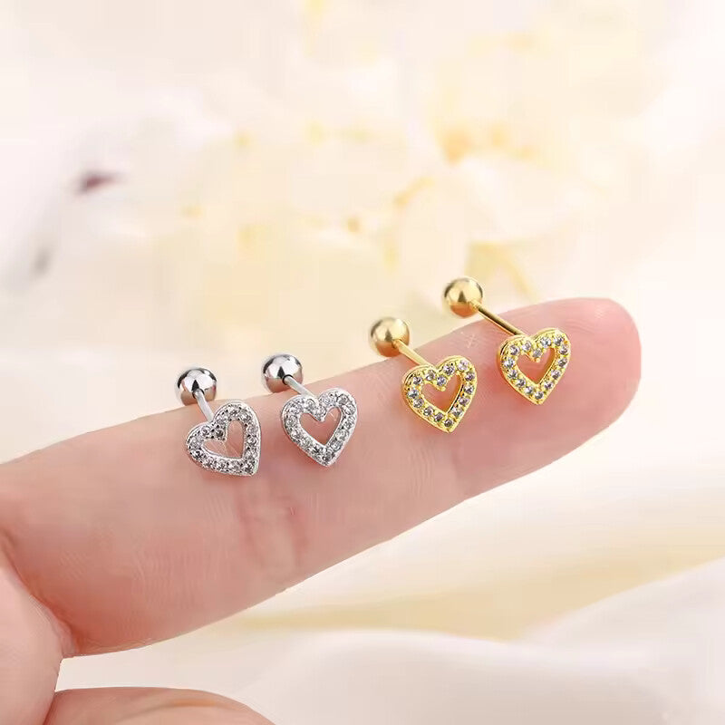 New Fashion Heart Stud Earrings for Women